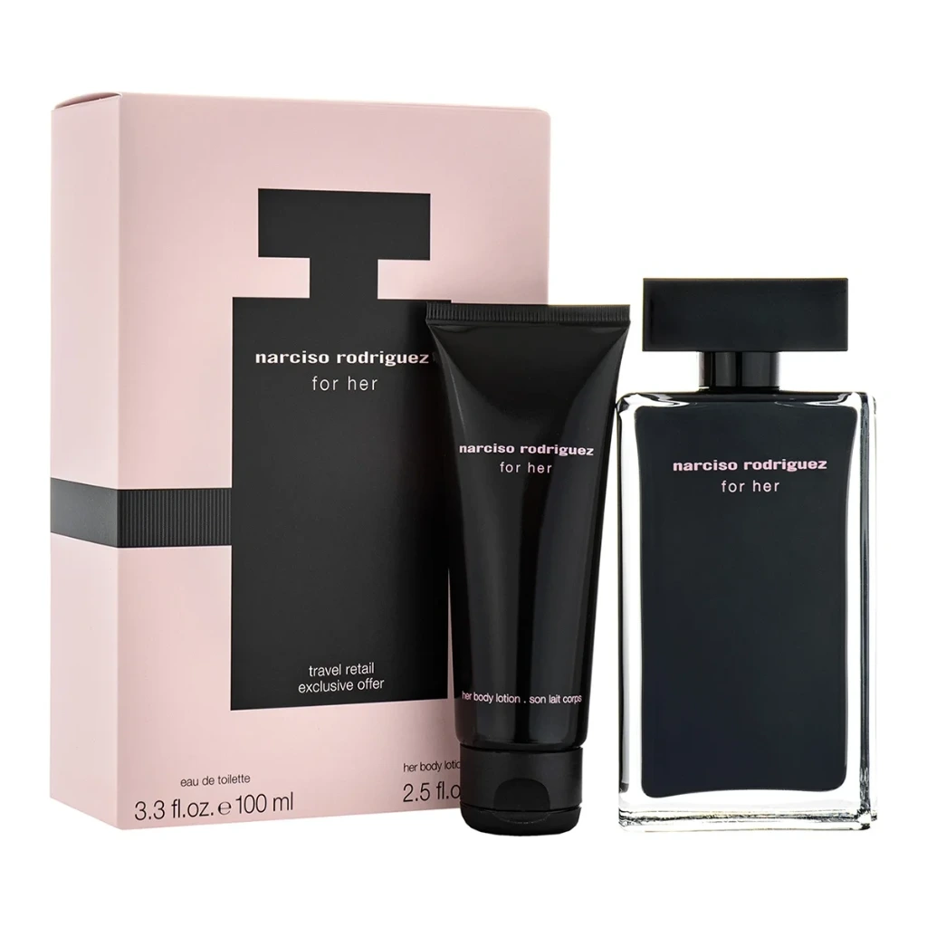 Narciso Rodriguez For Her Coffret travel 100ml edt + lait 75ml