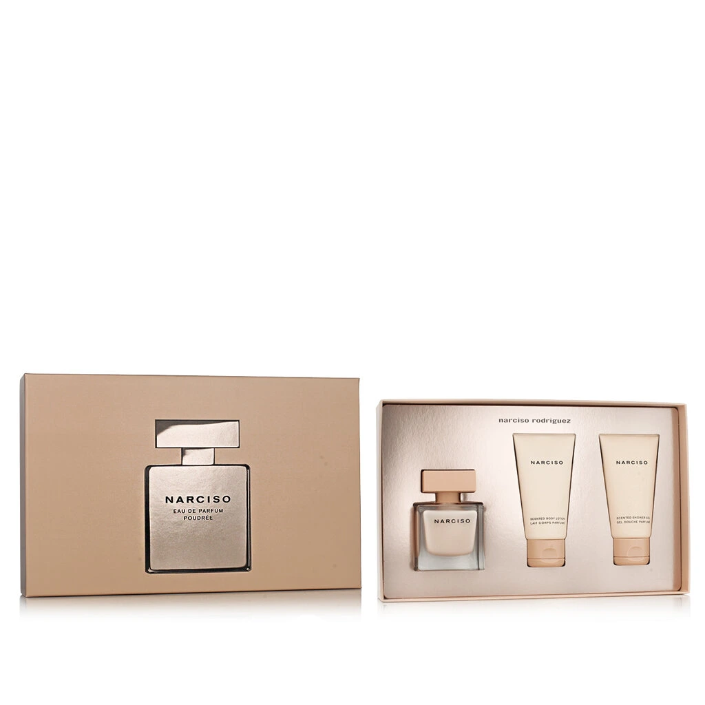 Narciso Rodriguez Poudré Coffret 50ml eau de parfum + 50ml lait parfumé + 50ml gel douche 