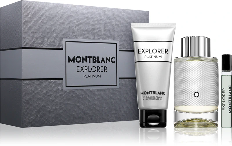 MontBlanc explorer platinum 100ml edp + 7,5 ml gel douche + 100ml edp vaporisateur