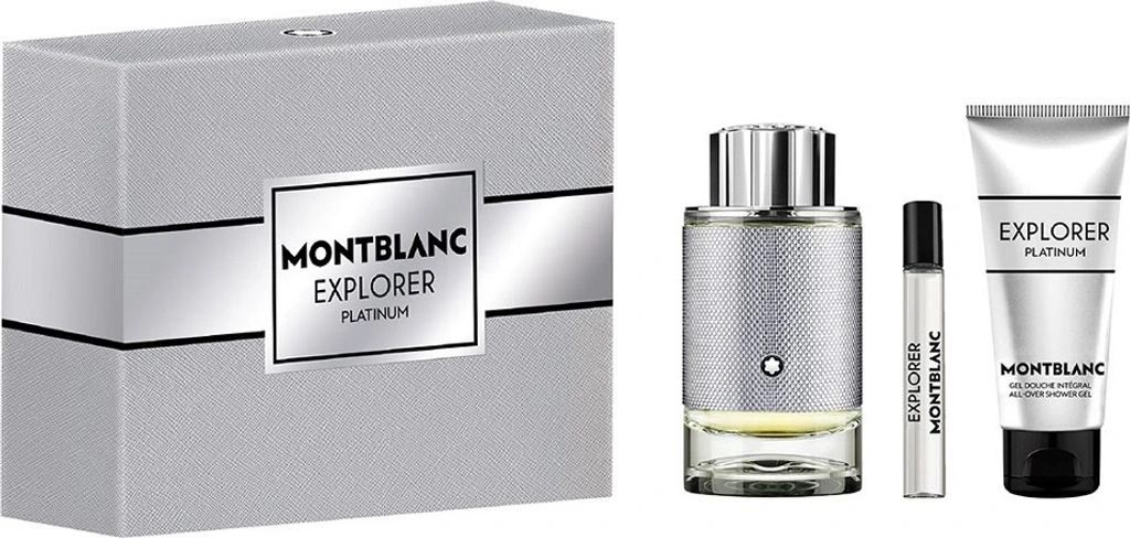 Mont Blanc Explorer Platinum + gel douche + vaporisat.