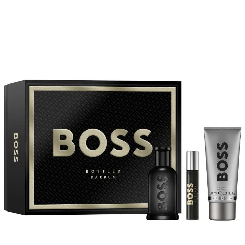 Hugo Boss coffret Bottled  Parfum 100ml edp + vaporisateur 10 ml edp + 100ml gel douche