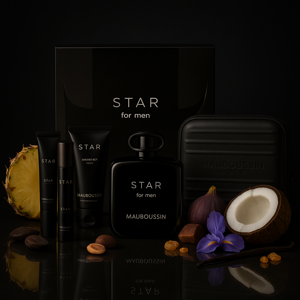 Coffret Mauboussin Star 90ml edp + vaporisat. 20ml + gel douche 75ml + sac